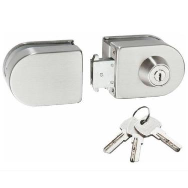Imagem de Fechadura De Pressão Inox Porta De Correr Vidro Soprano