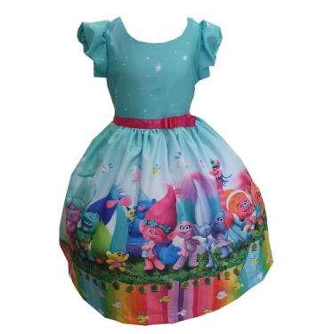 Imagem de Vestido Trolls Verde infantil festa - Ateliê Iza Rocha, 4