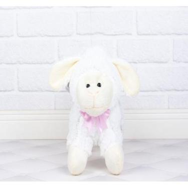 Imagem de Ovelha dolly pelucia 22 cm - enfeite laço - CKD CONFECCOES, Rosa