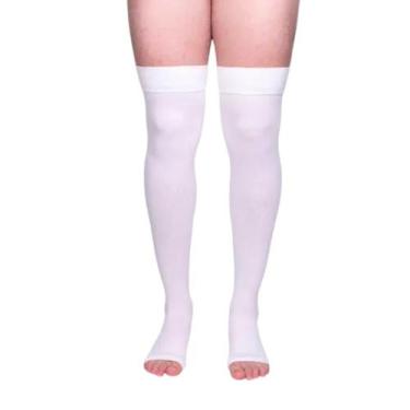 Imagem de Meia New Form Compressiva Anti Trombo Embolismo 3/4, GG, Branco