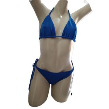 Imagem de Biquíni Cortininha fio dental Azul Royal - H&C MODAS, Azul, G