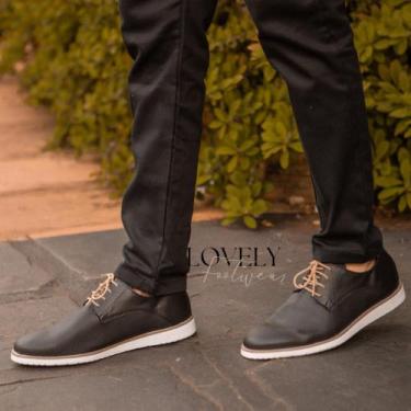 Imagem de Sapato Oxford Masculino Casual de Amarrar Marrom Super Confortável - L