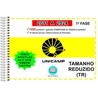 Imagem de Unicamp TR 1ª Fase Provas 2011 a 2024 Gabarito Comentado - Sala Do Est
