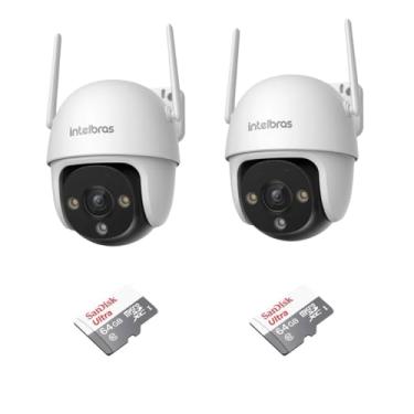 Imagem de 2 Câmeras wifi 360 Smart IM7 S Full Color Intelbras + 2 Cartões SD 64GB