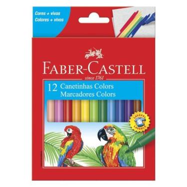 Imagem de Canetinha Hidrográfica Faber-castell 12 Cores Mais Vivas - FABER CASTE