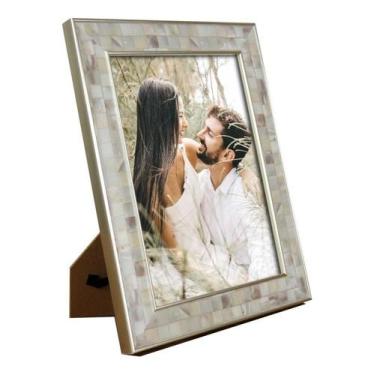Imagem de Porta Retrato Foto 15x20 Champanhe Rosé Efeito Madrepérola - Mart Coll