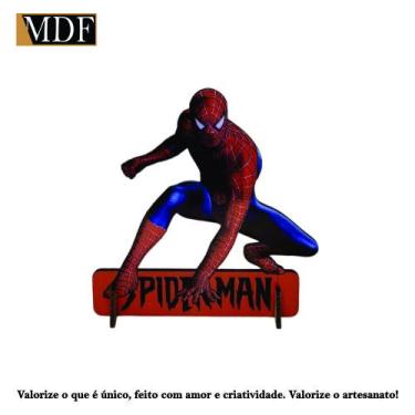 Imagem de Totem de Mesa Garoto Aranha Modelo 3 20cm Displays Aniversário Mdf Ade