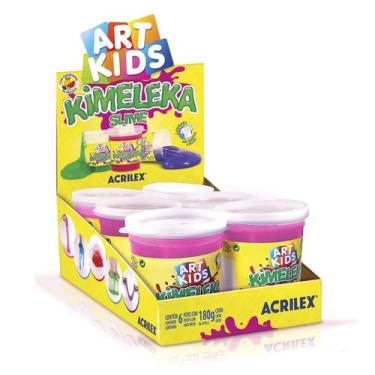 Imagem de Slime Rosa Colors 180g Kimeleka Acrilex