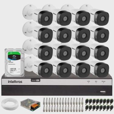 Imagem de Kit 16 Câmeras Bullet Multi HD vhc 1220 B HD 1080p dvr Intelbras 16 Ca