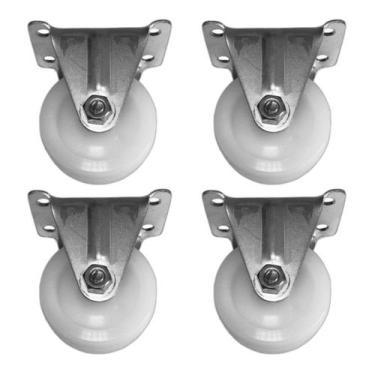 Imagem de Jogo 4 Rodinhas Base Fixa Nylon Reforçada 80kg Por Rodízio - RODILINE
