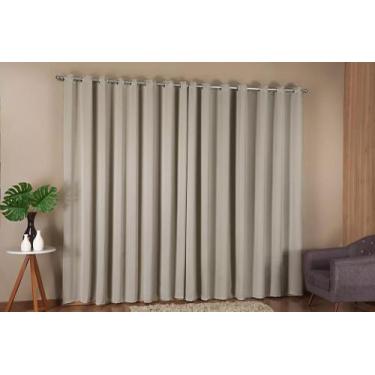 Imagem de Cortina 2,00x1,60m Blackout Bege Corta Luz Em Tecido Grosso - THAIS EN