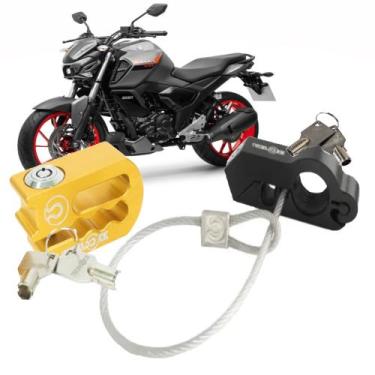 Imagem de Kit Completo Trava Manopla Disco Capacete Reforçado Moto - KIT_TRAVAS 