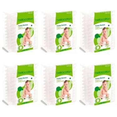 Imagem de Kit 6 Cotonete Para Bebê Bellacotton Com 50 Unidades Cada