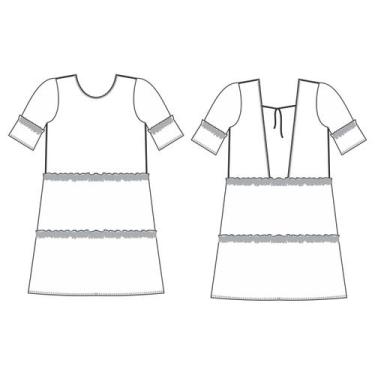 Imagem de Molde vestido franzido tamanho PP ao EXG by Maísa Rasche - EDITORA CLU