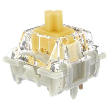 Imagem de Interruptor amarelo Gateron G Pro 3.0, adequado para teclados mecânicos, interruptor linear/pré-lubrificado/aprimorado de pino de 5 pinos (90)