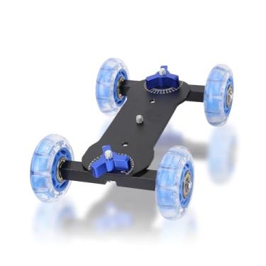 Imagem de Câmera Dolly Wheel, Dolly Skater Carro 10 kg Trilho de Carga Slider Mini Desktop Dolly Carro Portátil Mini Profissional Slider Carro para Câmera DSLR Câmeras Mirrorless Telefones Celulares