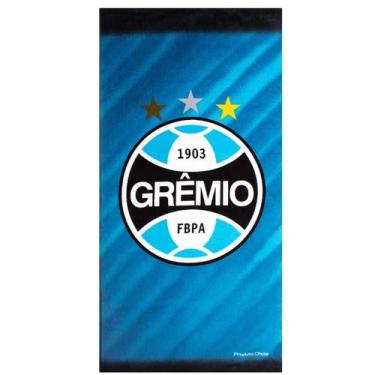 Imagem de Toalha Banho e Praia Time Buettner Aveludada Grêmio Brasão