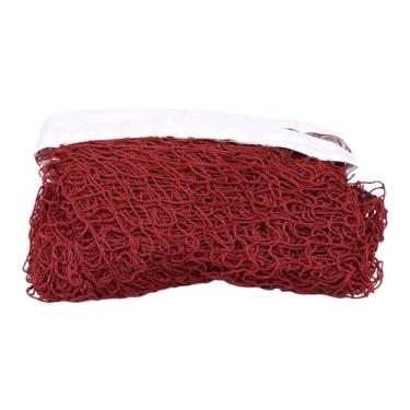Imagem de Fancyes Rede de malha para badminton, rede de substituição para exercício diário, rede de treinamento para pátio, jogos de praia, tênis, Vermelho