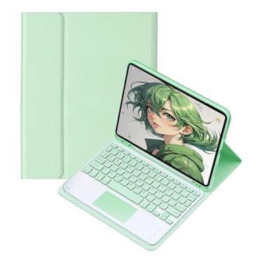 Imagem de Capa Para Tablet Com Teclado Bluetooth Para Samsung Tab A7 10.4 Polegadas (Verde Claro, Teclado de toque)