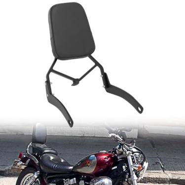 Imagem de Motaux Almofada macia para encosto traseiro Sissy Bar para Yamaha V Star 250 XV250 2008-2023 / Virago 125 XV125 1989-2011 / Virago 250 XV250 1988-2007, preto