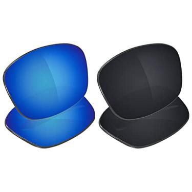 Imagem de Galvanic Lentes de reposição para óculos de sol Oakley Splinter - Várias opções, Ice + Black Polarizado - Pacote Combo, 0