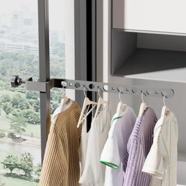 Imagem de Boxonly Escorredor de roupas básico dobrável para uso interno/externo com 15 furos - preto, economiza espaço, portátil, alumínio resistente para espaços pequenos, varanda, banheiro, viagem e