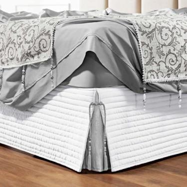 Imagem de Saia Para Cama Box Queen Paris Matelada - Branco - A Decorativa