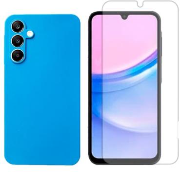 Imagem de GR Global Revolution, Capa Capinha Para Samsung Galaxy M35 + Pelicula Hidrogel Cor:Azul-royal