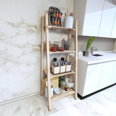 Imagem de Arara Para Lojas Expositora Vitrine Simples Madeira Natural Multiuso