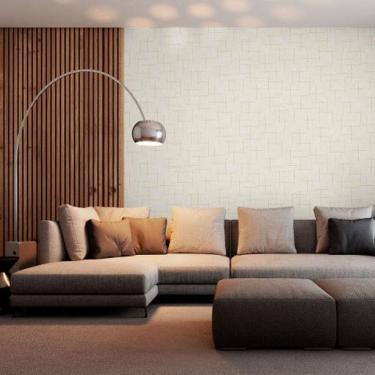 Imagem de Papel De Parede Bobinex Essencial Geométrico Branco 4314