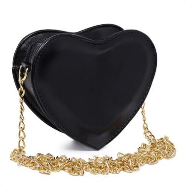 Imagem de Bolsa Feminina Transversal em Formato de Coração Elegância e Dia a Dia
