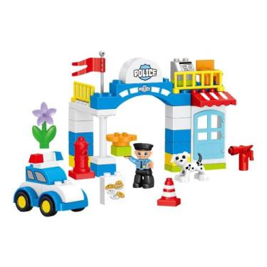 Imagem de Blocos Criativos Estação de Polícia 45 Peças Multikids - BR2249, Multi