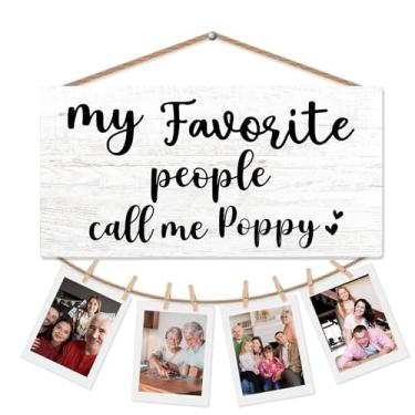 Imagem de CGBHW Melhor porta-retratos de papoula para parede, presentes de aniversário de pais para vovô, presentes de agradecimento, avô, pop, homens, presentes de netos, netos, exibição de fotos pendurada