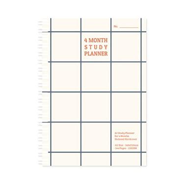 Imagem de Monolike Planejador de estudo para 4 meses, Bege – Planejador acadêmico, planejador semanal e mensal, plano de estudo