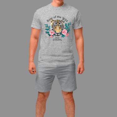 Imagem de Camisetas Básica Casual Estilosa Gola Redonda - Rodliwes, Cinza, M