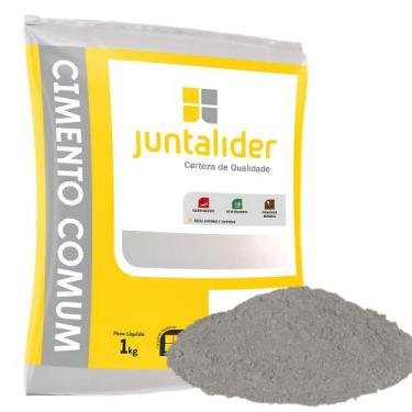 Imagem de Cimento Branco Cinza Cimentinho Pacote 1Kg Argamassa Piso Revestimento