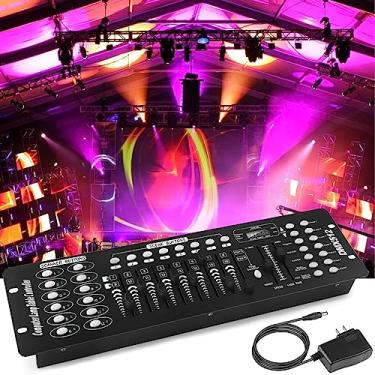 Imagem de FODEXAZY Controlador Dmx, 192 Canais Dmx 512 Controlador De Luz Dmx Console Painel Controlador De Luz De Palco Uso Para Edição De Programa De Iluminação De Palco Em Execução Para Dj, Shows, Festas,