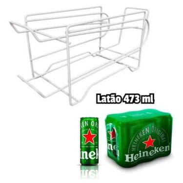 Imagem de Suporte para Armazenar 10 Latinhas  Porta Latão  Cerveja Organizador P
