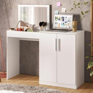 Imagem de Penteadeira Multiuso 100% MDF 2 Portas Branco - Tigus Baby