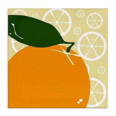 Imagem de Stupell Industries Design de arte de parede em tela laranja brilhante de Daniela Santiago, 43 x 43 cm