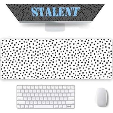 Imagem de Tapete de mesa Boho, tapete de rato grande de bolinhas, 80 x 28 cm, acessórios para decoração de escritório, tapete de rato grande para jogos, 2GG, teclado de computador, tapete de rato longo, base