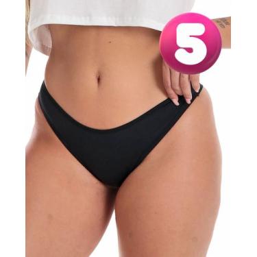 Imagem de Kit 5 Calcinhas Tanga Cintura Baixa Fio Duplo Lingerie - Renda-se, Var