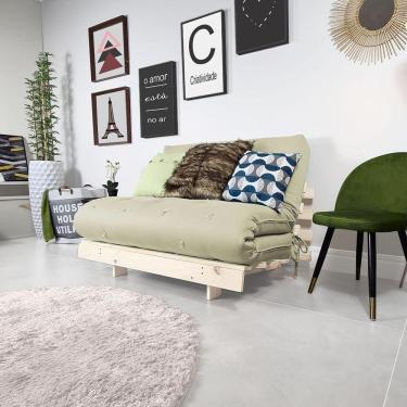 Imagem de Futon Casal Tokio Sofa Cama D33 Com Madeira Maciça Ii