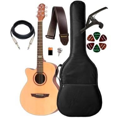 Imagem de Violão Elétrico Strinberg Sa200c Ns Lh + Capa Luxo E Acessórios