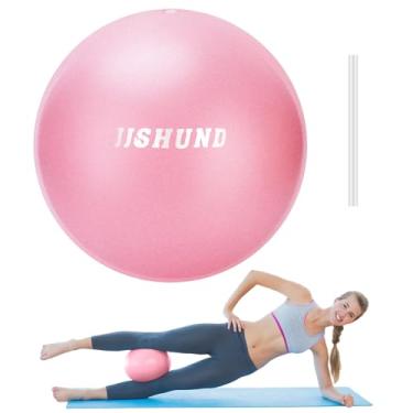 Imagem de jjshund Bola de Pilates de 25 cm, Pequena Bola de Exercício de 9,8 Polegadas para Ginásio de Yoga em Casa, Pilates, Yoga, Equilíbrio, Treinamento Básico, Estabilidade, Alongamento com Palha de