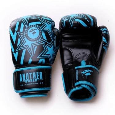 Imagem de Luvas de boxe Luvas de boxe masculinas e femininas para treinamento de luta livre com saco de areia tailandês (Azul, 10oz)