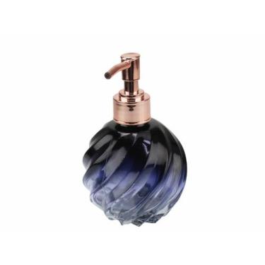 Imagem de 01 Vidro Lavabo Espiral Degrade Azul 250ml Saboneteira Luxo - Seven Gl