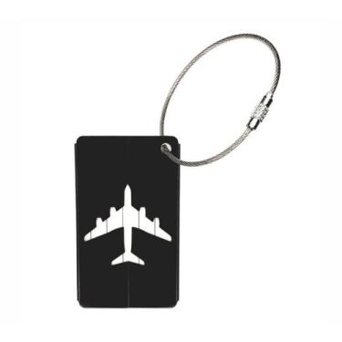 Imagem de Tag Identificador de Mala de Viagem com Cartão em Alumínio e Laço em A