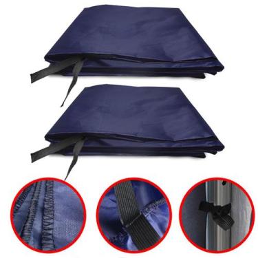 Imagem de 2 Paredes de Fechamento Lateral Removível Cor Azul Para Tenda Gazebo 3