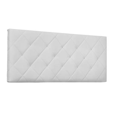Imagem de Painel para Cama Box Queen Tânia Poliuretano Branco